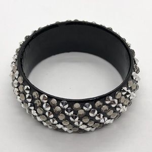 Black and Rhinestone Bracelet